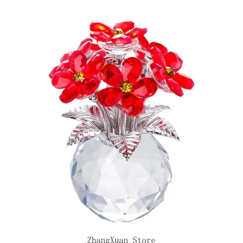 Attraktives mehrfarbiges Glas-Vergissmeinnicht-Arrangement, romantisches Geschenk, 10,5 3 x – Detail 5