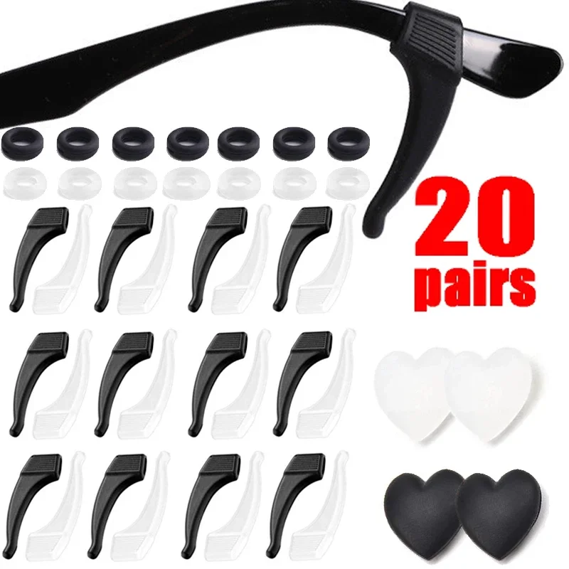 Silicone Anti-slip Ear Hook Glasses Leg Ear Sleeve Bracket Fastener Clear Eyeglasses Accessories Grip Anti-fall Eyewear Holder