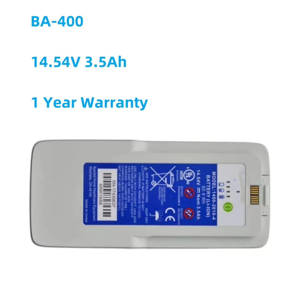 

BA-400 1400-2010-4 14.54V 3.5Ah battery for Inogen G4 OxyGo FIT 1400-2000 1400-2030