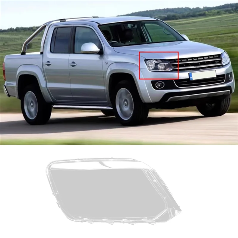 سيارة الجبهة غطاء المصباح أباجورة غطاء مصباح المصابيح الأمامية غطاء للعدسات لشركة فولكس فاجن أماروك 2010-2019 الحق