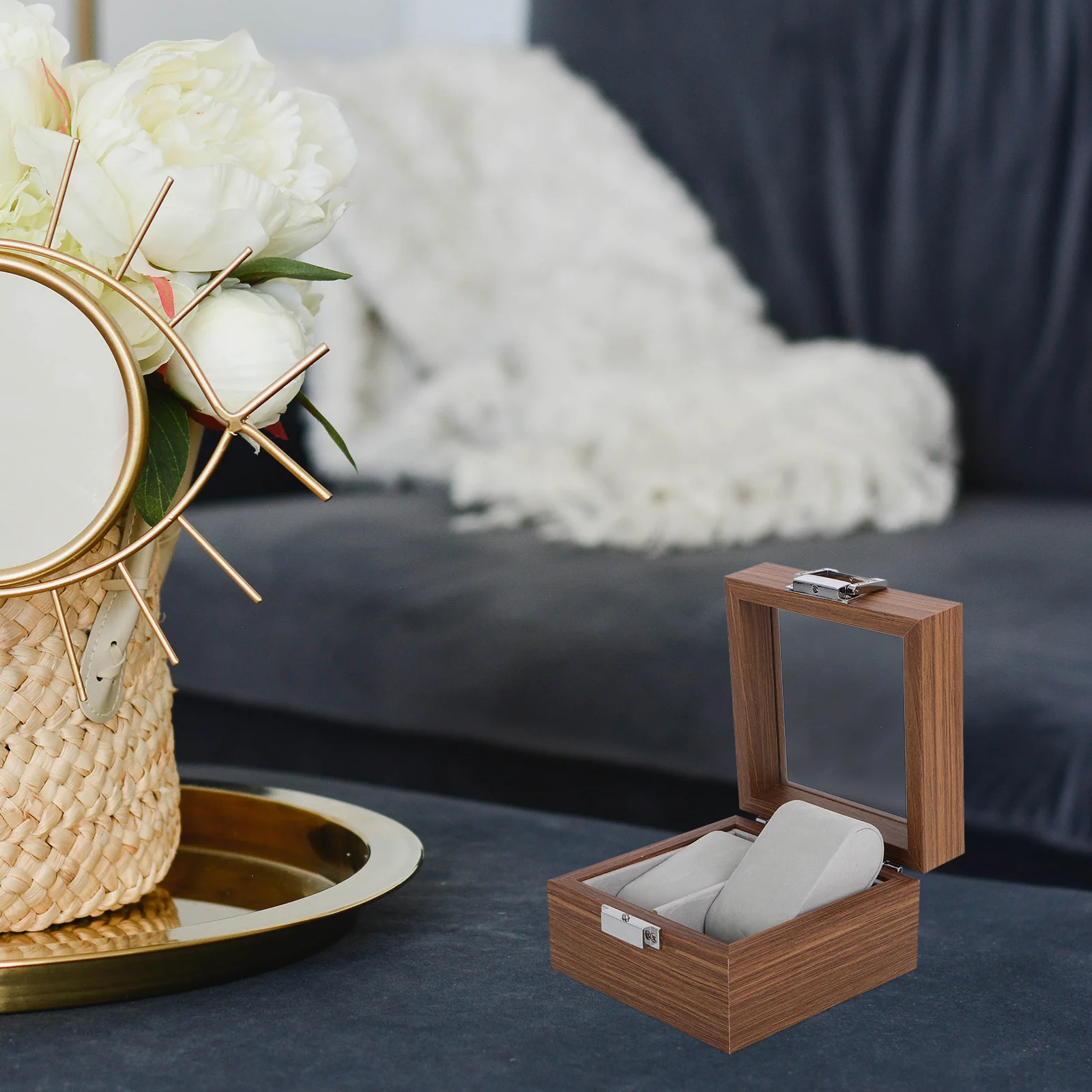 

1pcs Watch Display Box Premium Storage Case For Jewelry Bracelets Rings, Dustproof Watch Container Gift Packing Paper Case