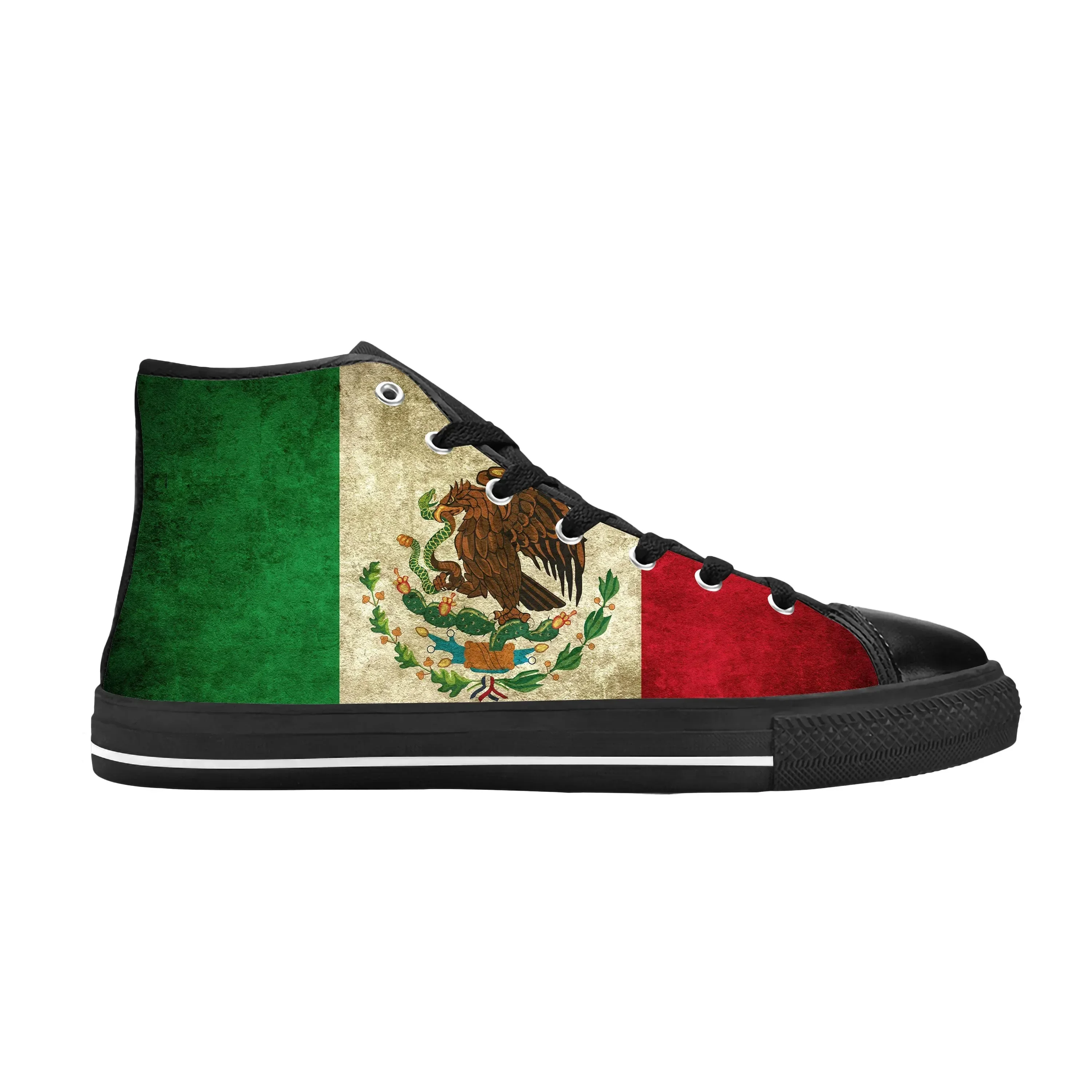 Mexico Mexican Flag Patriotic Pride Fashion Funny Casual Cloth Shoes High Top Comfortable Breathable 3D Print Men Women Sneakers