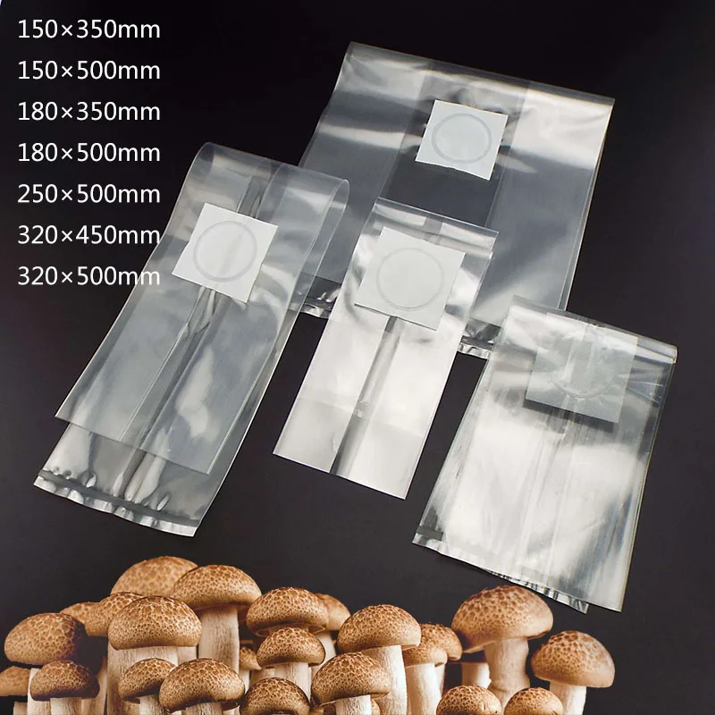 10pcs PVC Mushroom Spawn Grow Bag Substrate High Temp Pre Sealable Garden Supplies Growing Planting Bags Tool