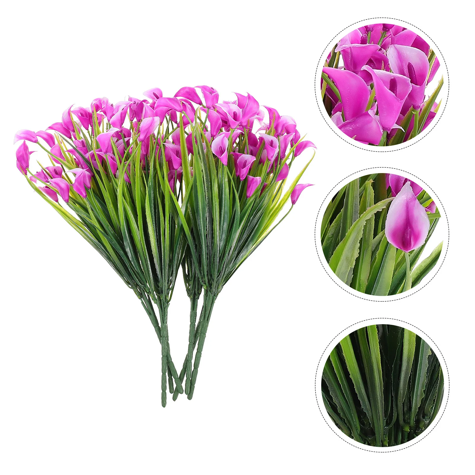 

6pcs Artificial Plants Simulation Lifelike Common Bouquet Vase Ornaments For Home Wedding Decor Fake Plants Plastic