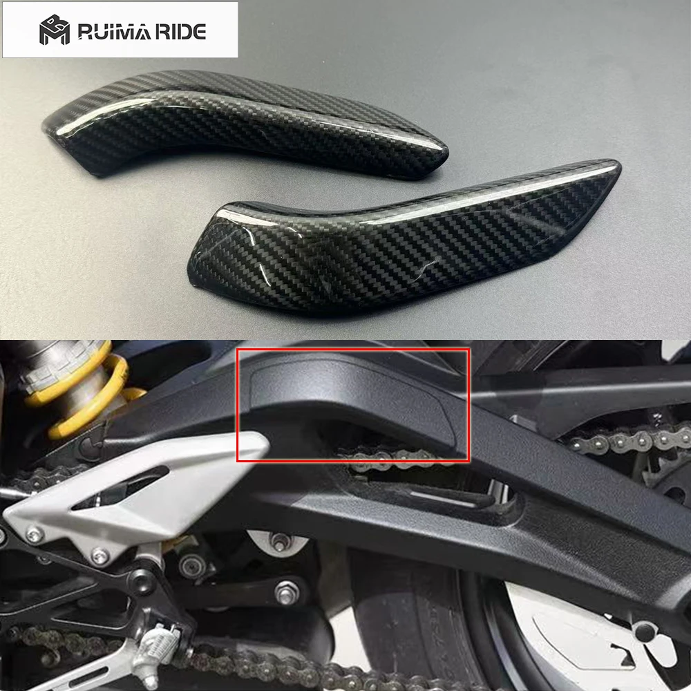 For Triumph STREET TRIPLE 765 RS 2017-2024 Carbon fiber Motorcycle Rear Rocker Arm Protective Shell Decoration Protective Cover