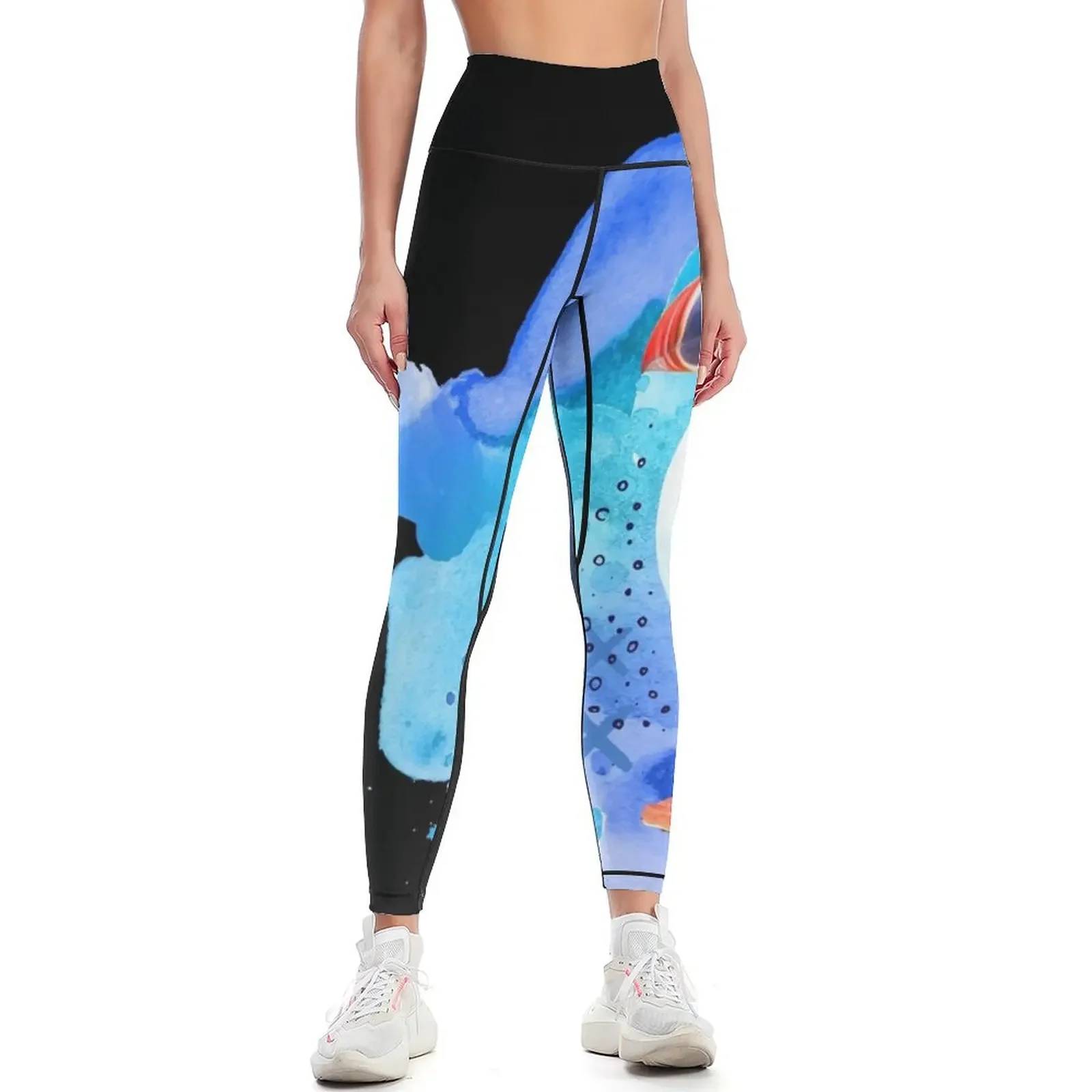 

Watercolor Puffin Leggings Women's sportswear legging gym leggins push up woman sport legging Womens Leggings