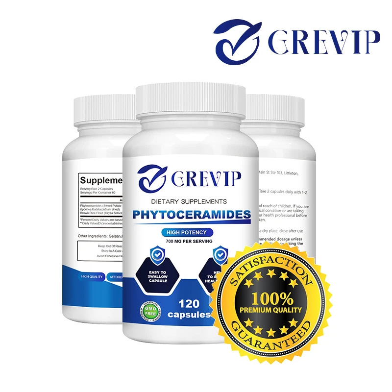 

Phytoceramides Capsules 700mg - Supports Skin Health, Delays Aging, Moisturizes and Repairs Skin, and Reduces Wrinkles