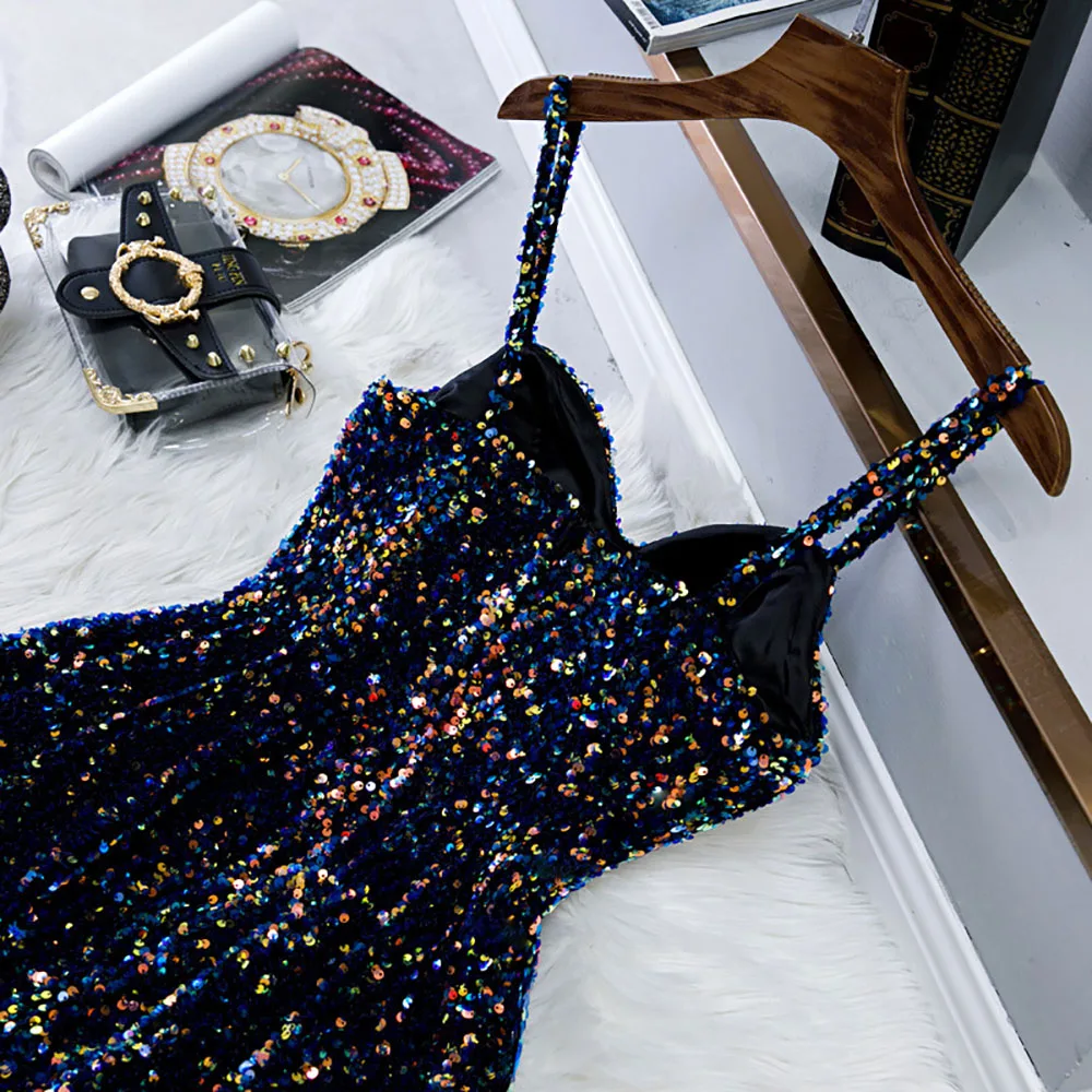 Vestidos cortos personalizados para fiesta De bienvenida, Vestidos De fiesta con lentejuelas brillantes, bata Formal para fiesta De graduación