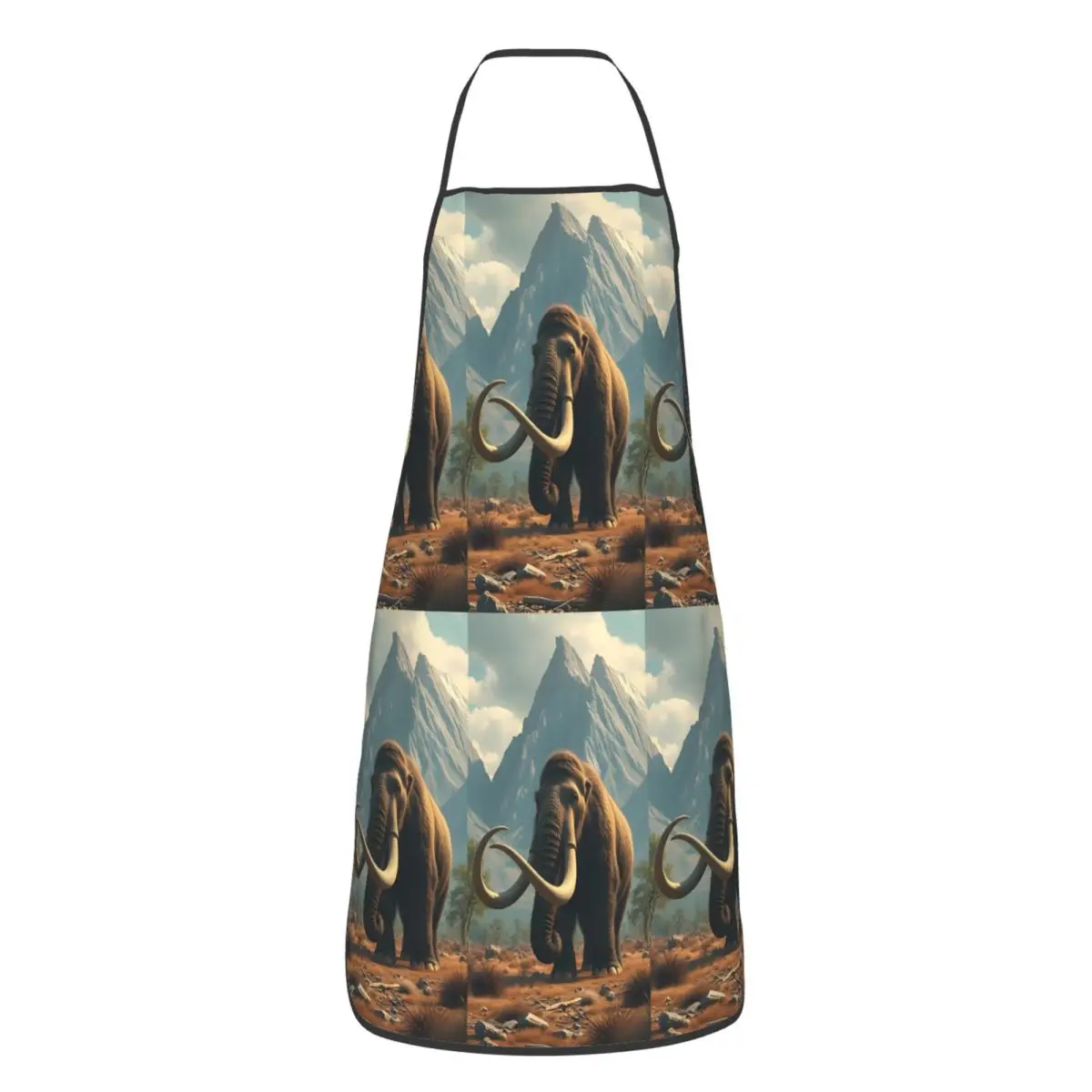 Mammoth Prehistoric Beast Aprons Chef Cooking Tablier Sleeveless Bib Kitchen Cleaning Pinafore for Women Men Painting