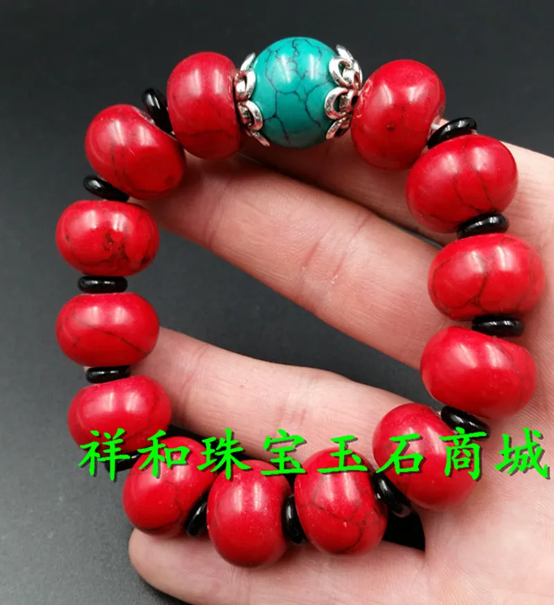 

Exquisite Red Turquoise Bracelet Wholesale Abacus Bead Unisex Bracelets DIY Accessories