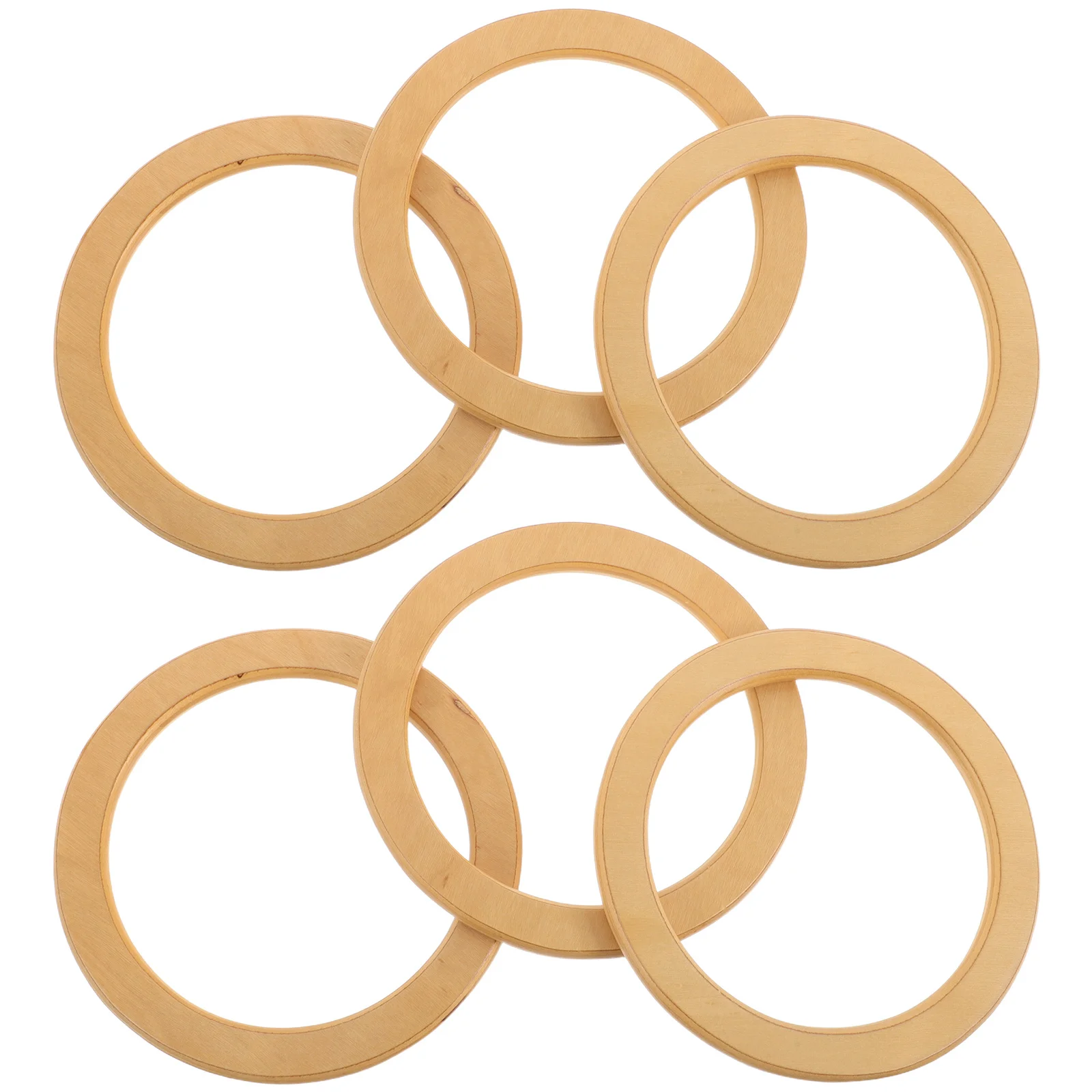 

6Pcs Wooden Round Purse Handles Natural Grain Decorative Bag Handles for Handmade Beach Tote Macrame Market Bag Making