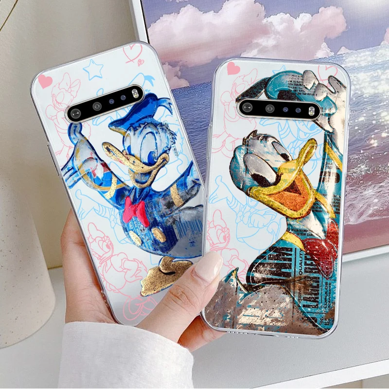 Disney Cartoon donald duck Phone Case For Google Pixel 7 6 Pro 6A 5A 5 LG K92 K42 K22 K71 K61 K51 K41S G8 Transparent