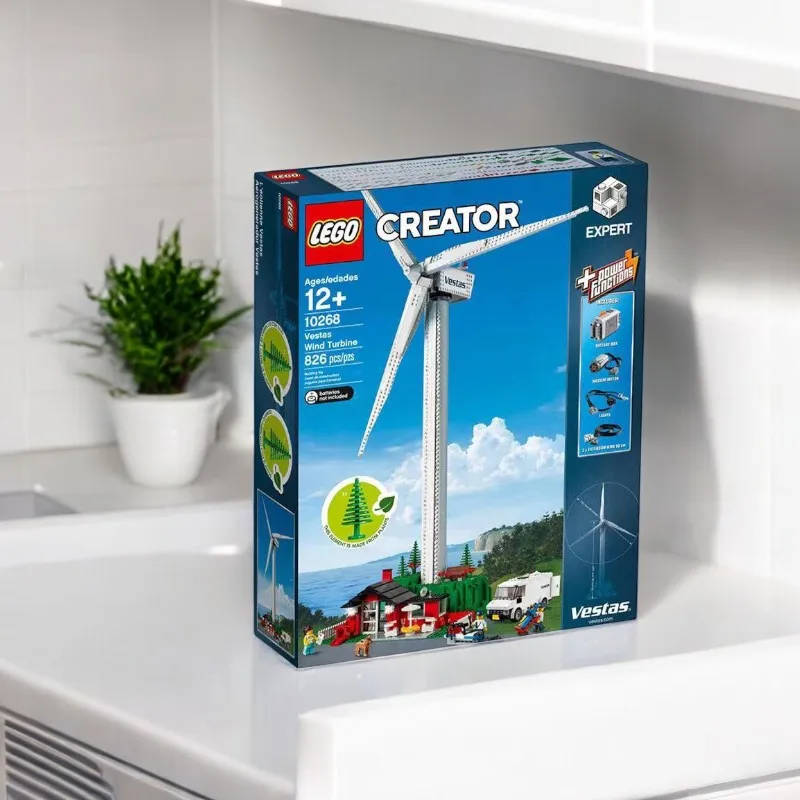 10268 ветровая турбина LEGO Vestas-это креативная серия LEGO, состоящая из 826 деталей, подходящая для домашнего декора