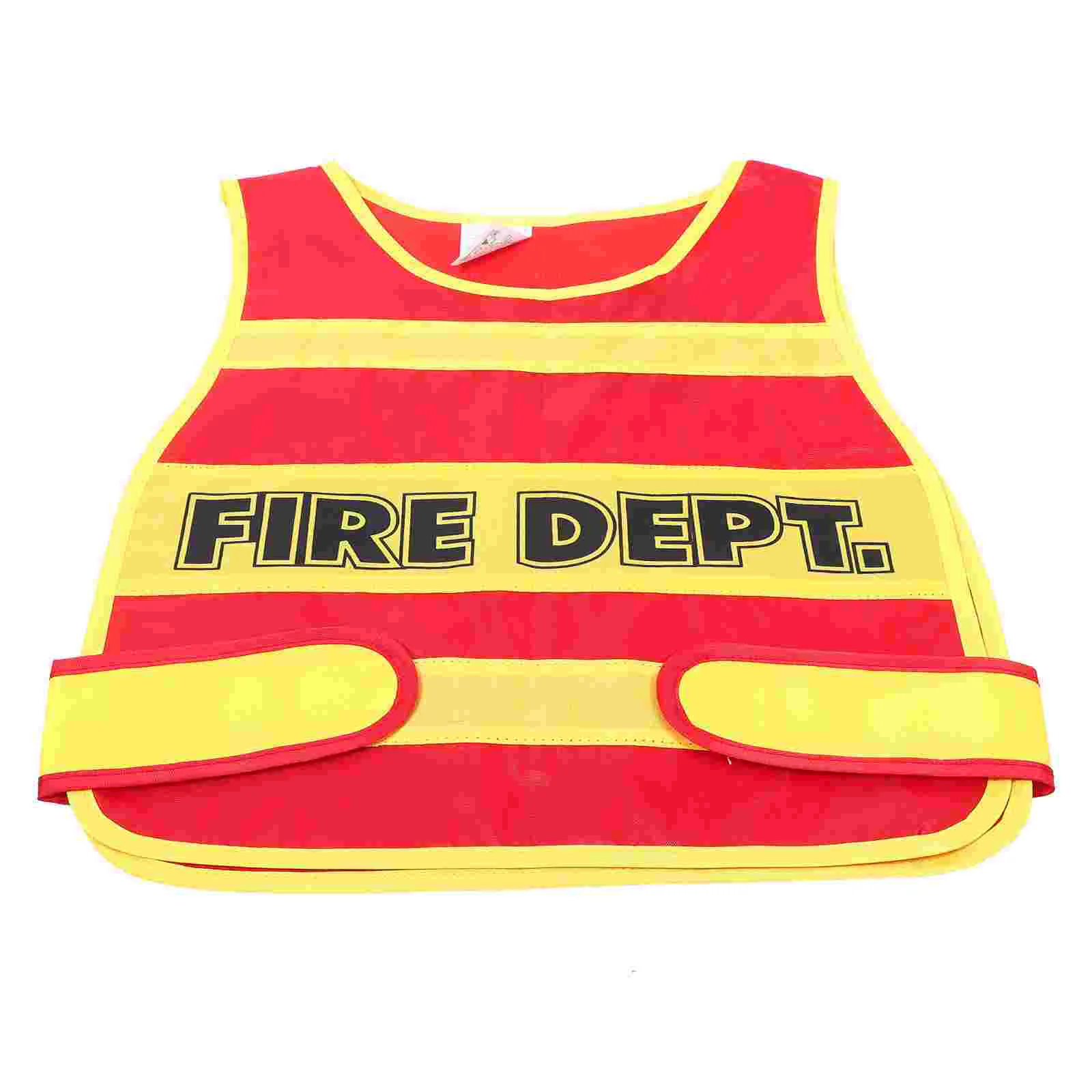 Uniform Children Fire Toddler Halloween Costumes Firefighter Dress up Pretend Fireman Outfit Fabric Vest Kids