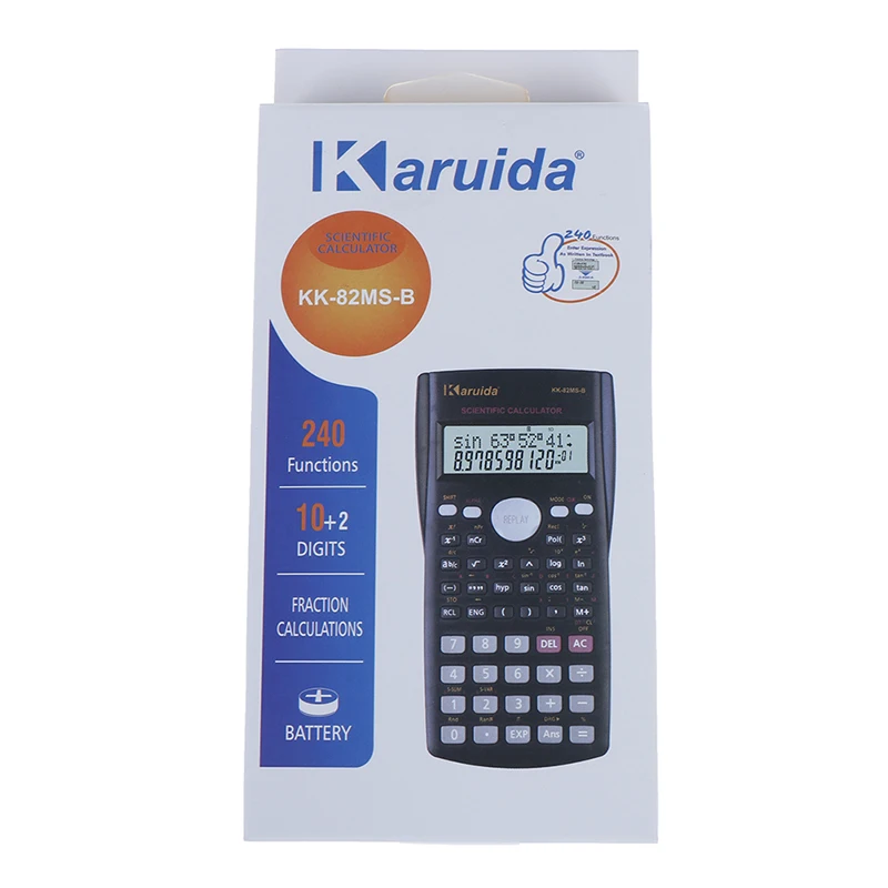 Draagbare Rekenmachine Handheld Multifunctionele 2-Line Display Digitale Lcd Scientific Calculator Voor Kantoor School Briefpapier
