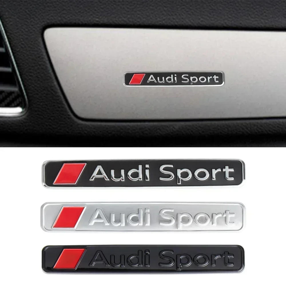 

3D ABS Car Rear Trunk Decoration Sticker Audi Sport Badge Auto Body Fender Emblem for Audi A4 B5 B6 B7 A3 8P 8V A5 A6 C6 4F A1 S