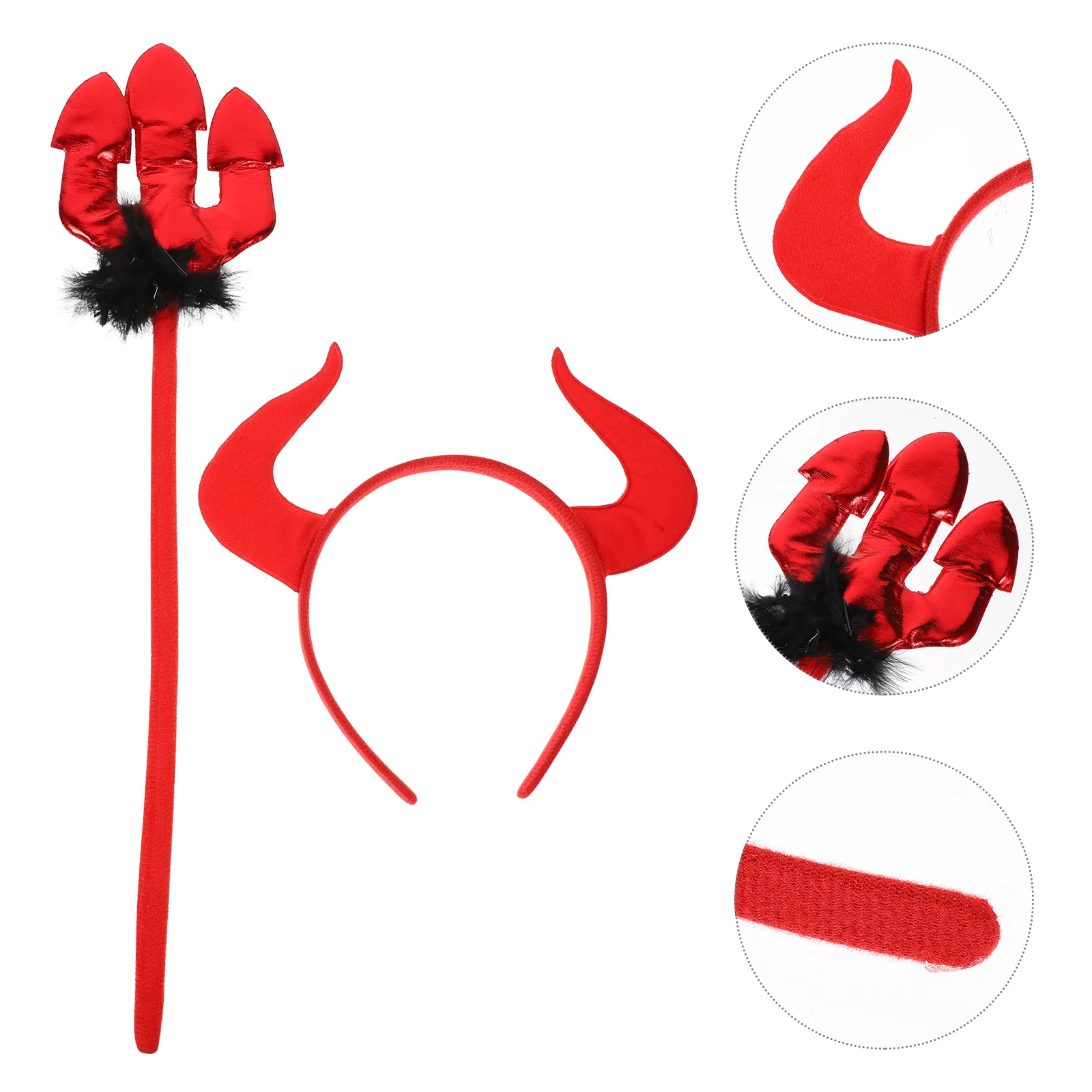 

's Hairband Halloween Costume Accessories Girls Props Horn Decorations Cloth Horns Banquet