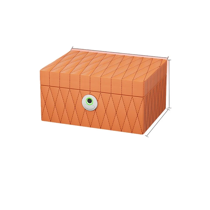 Light luxury fingerprint jewelry box, high-end jewelry, gold jewelry storage box, anti-theft safe cabinet