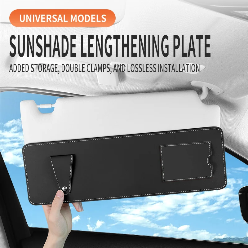 

Upgrade Car Sun Visor Extender Panel Side Sun Visors Anti-Glare Sun with Glasses/Card Storage Fit Cars Trucks SUV Interior Parts