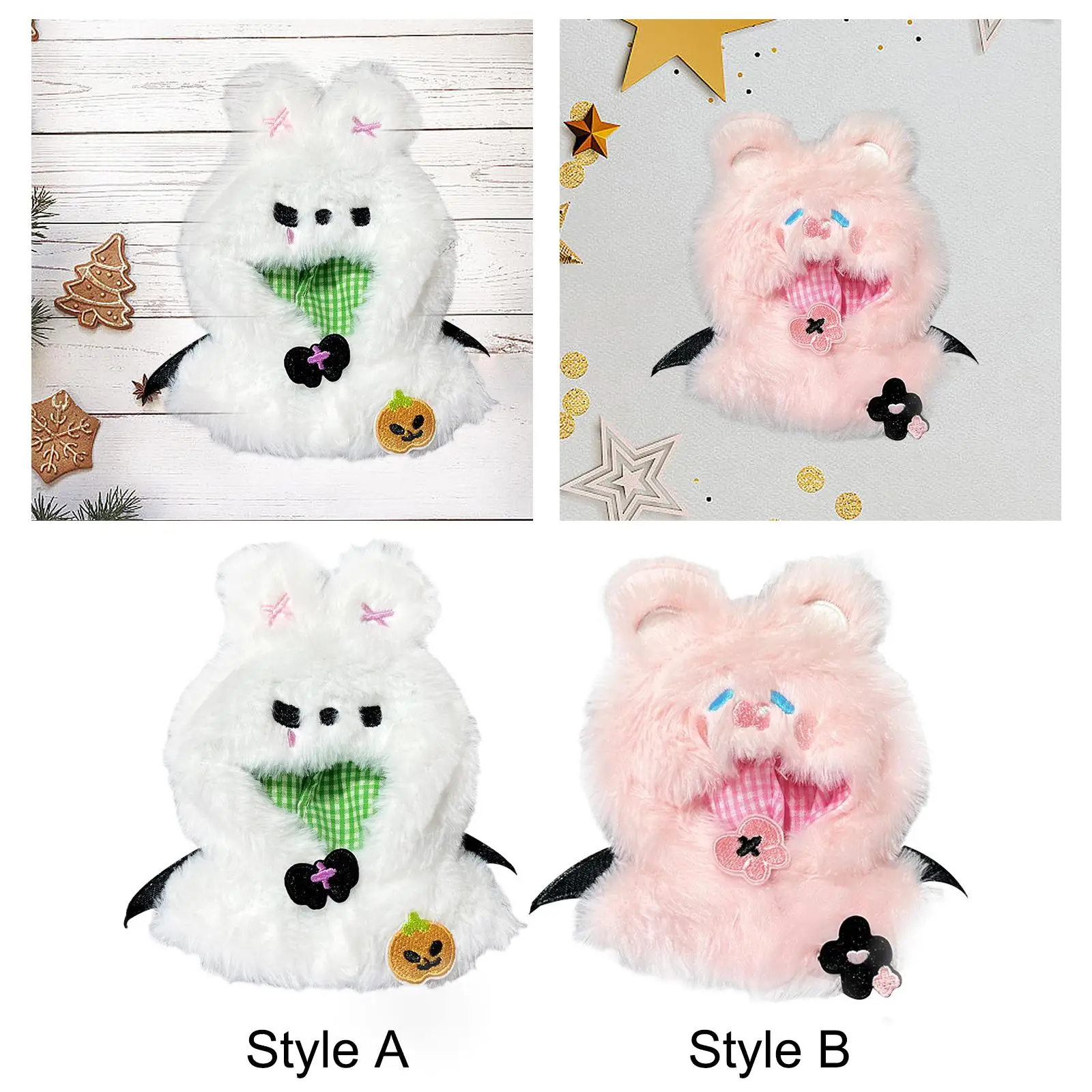 Capa para muñeca, ropa para muñeca de 10cm, accesorios educativos para muñeca de peluche, accesorios para fotos, coordinación sin muñeca, vestido de muñeca de moda