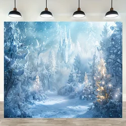 Decorative Art Style Wall Sculpture - Festival Winter Wonderland Scene Background