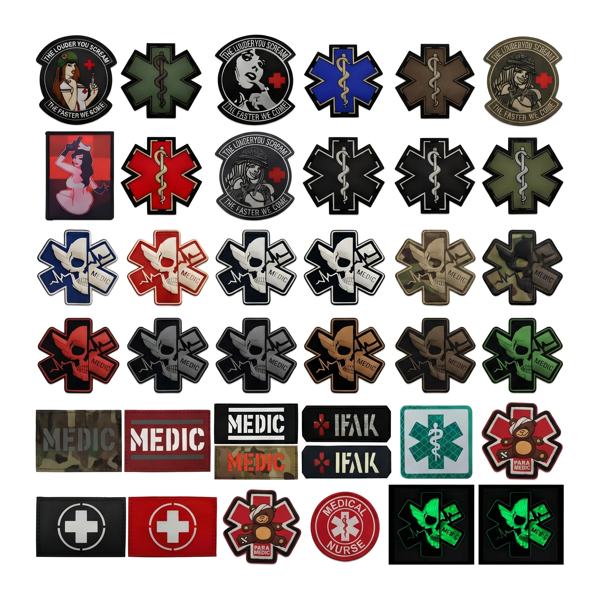 Chaleco Táctico de Emergencia Médica MEDIC MED con Parche Reflectante IFAK, Estrella de la Vida, para Mochila, Accesorios para Exteriores
