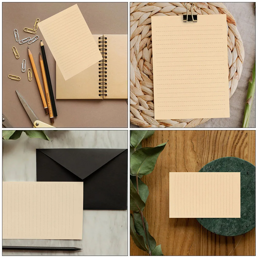 

150pcs Vintage Kraft Letter Blank Writing Paper For Greeting Notes Poems Blessing Stationery Retro A4 Festival Smooth