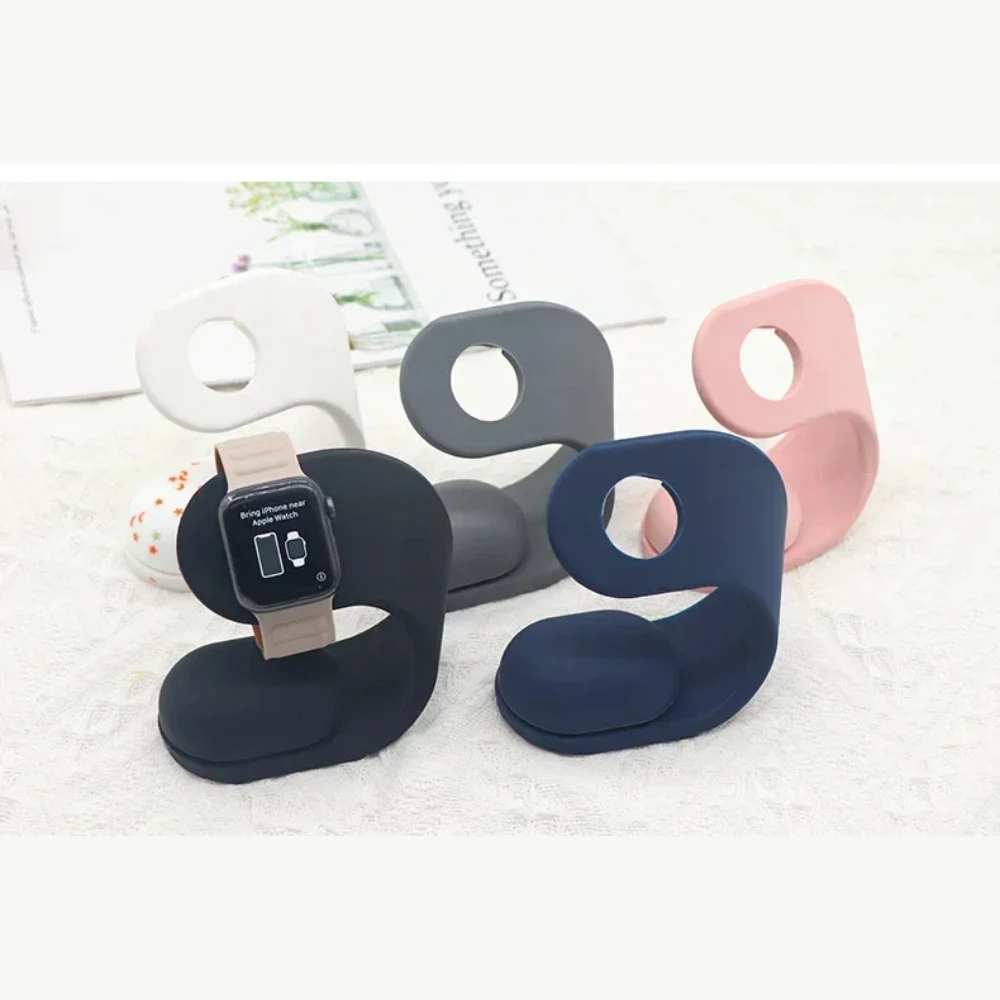 Suitable For Apple Iwatch Watch Stand Desktop Base Smart Watch Wireless Charging Stand Storage Silicone Stand