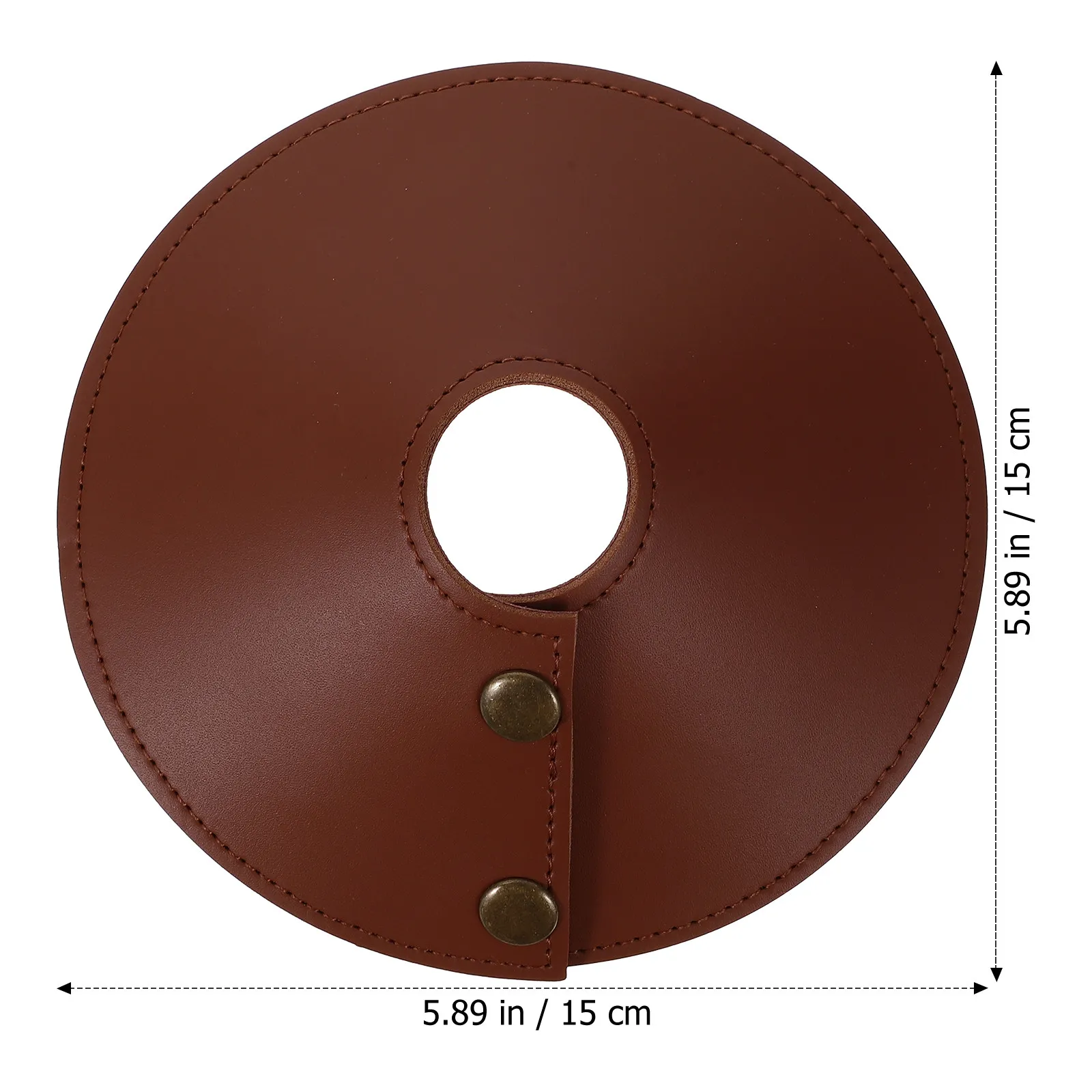 Retro PU Lampshade for Outdoor Camping, Portable Travel Tent Hanging Lamp Cover, Small Drum Style Replacement