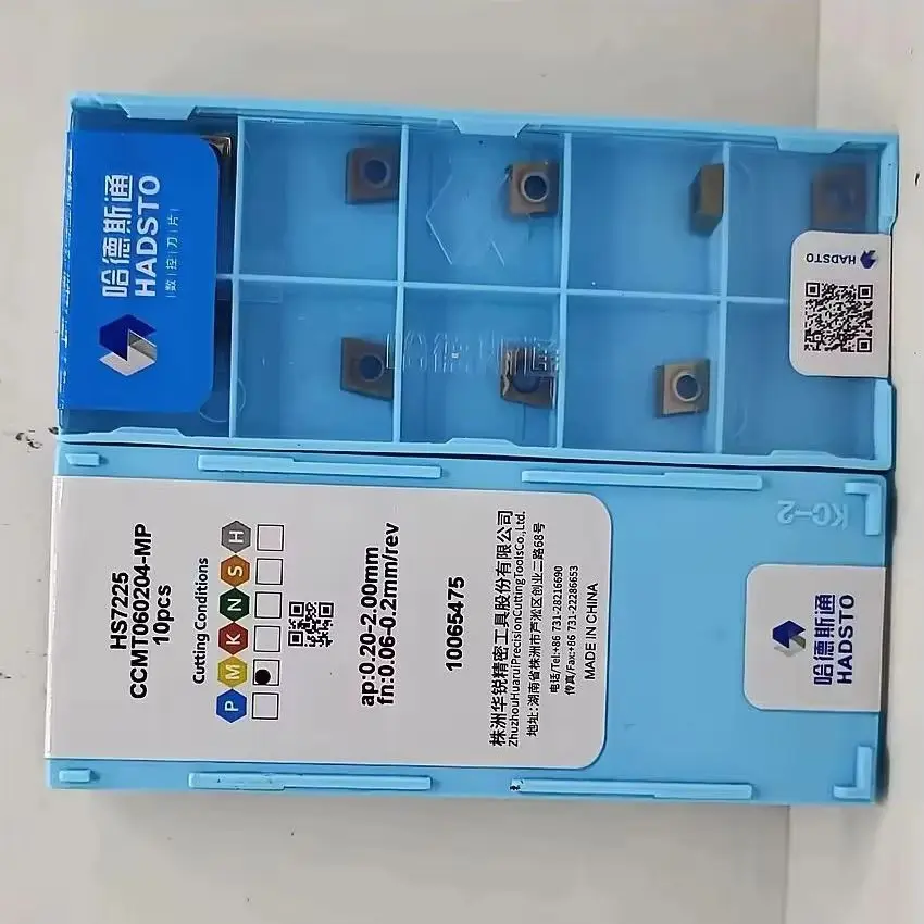 

CCMT060204-MP HS7225 CCMT21.51 Твердосплавные пластины HADSTO с ЧПУ с PVD-покрытием Токарные пластины Для нержавеющей стали