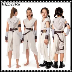 The Rise of Skywalker Rey Cosplay Costume Kids Children Leather Battle Outfits Movie Battle Space Halloween Carnival Disguise