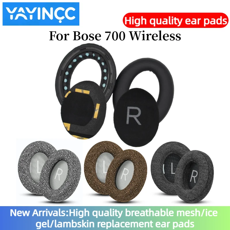 

YAYINCC Replacement memory sponge Earpads for Bose 700 Wireless Earmuffs Ultra-soft Sponge Cushion Cover Repair Parts Headphone