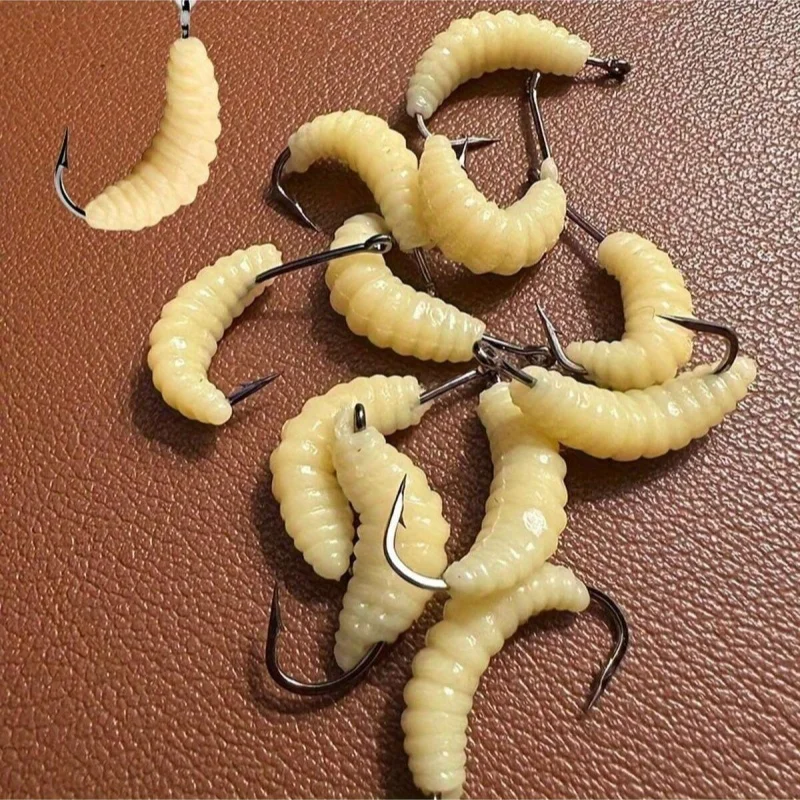 Juego de señuelos de goma para pesca con anzuelos - Señuelos versátiles para lubina, trucha, crappie, bluegill, ideales para pesca en agua dulce