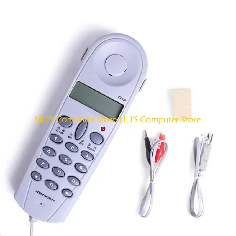 A52B Streamlined Corded Telephone with 13 Speed Dials, Wall Mounting Phone