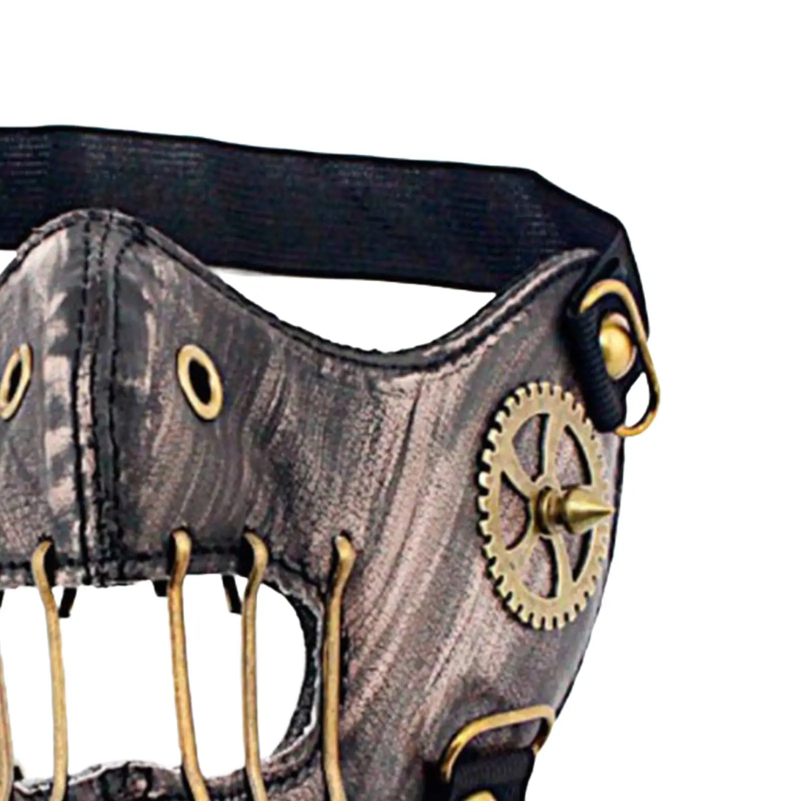 Steampunk PU Leather Mask Outdoor Sports Mask Cosplay Accessory Men Women Half
