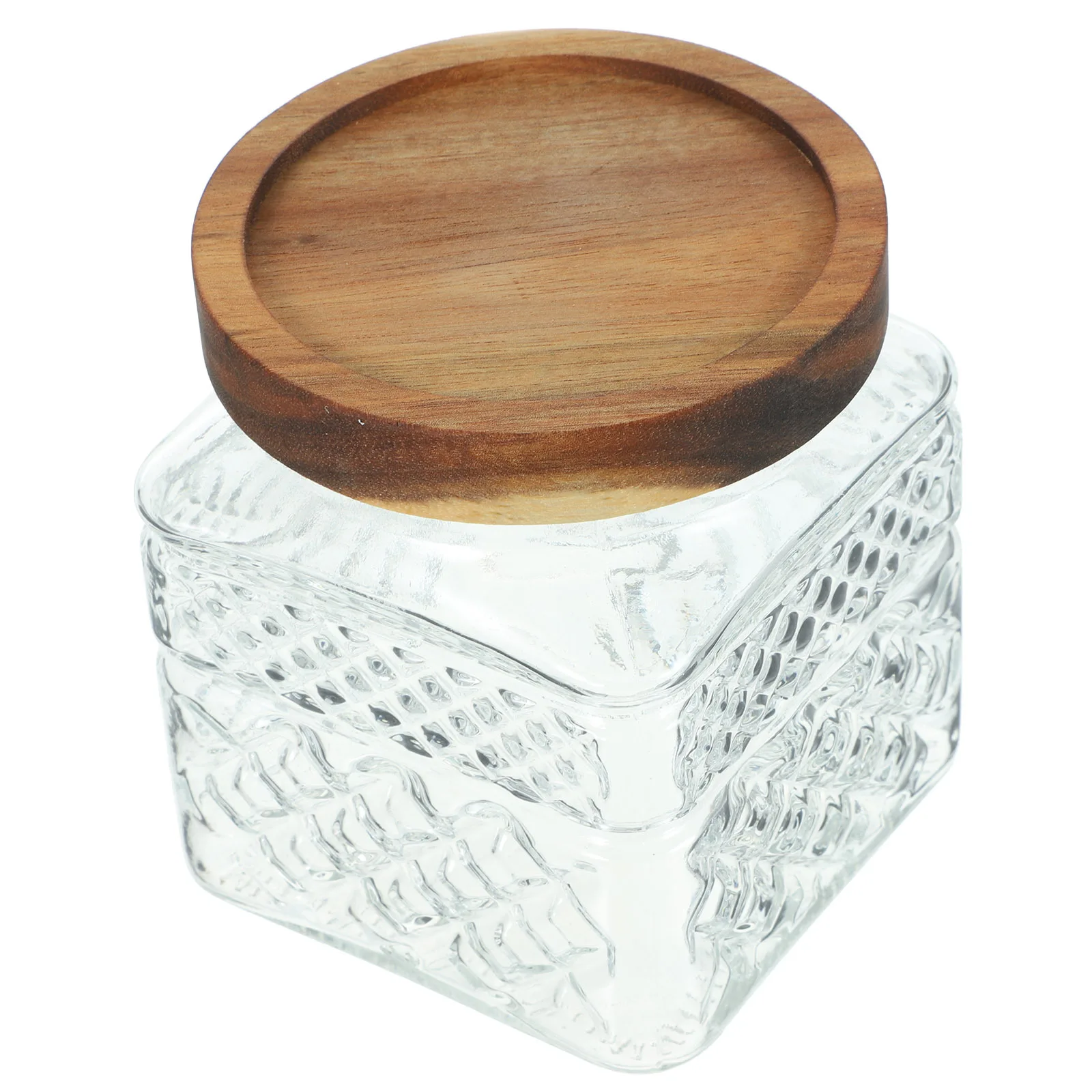 

Airtight Glass Storage Jar With Wood Lid Large Capacity For Tea Coffee Sugar Biscuits Pantry Kitchen Canister Container