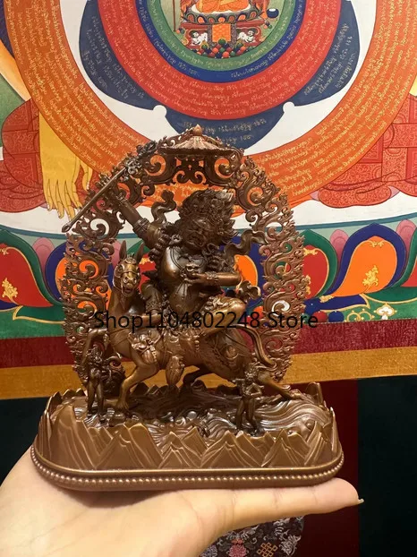 15CM Tibet Palden Lhamo Protector Goddess Buddha Copper Statue