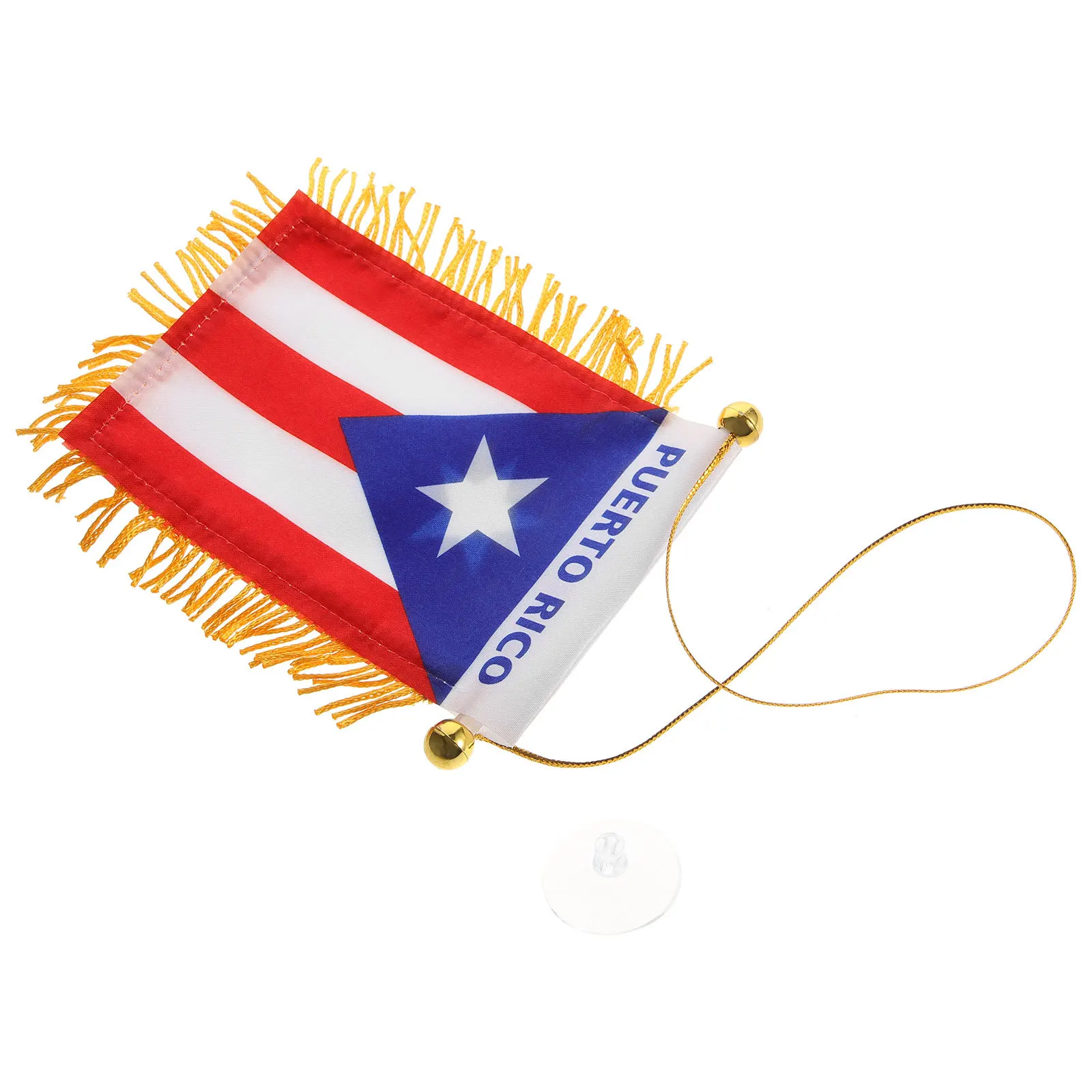 

Car Rearview Mirror Hanging Flag Durable Fade Resistant Car Ornament Rear View Mirror Charm Decoration Mini Decoration