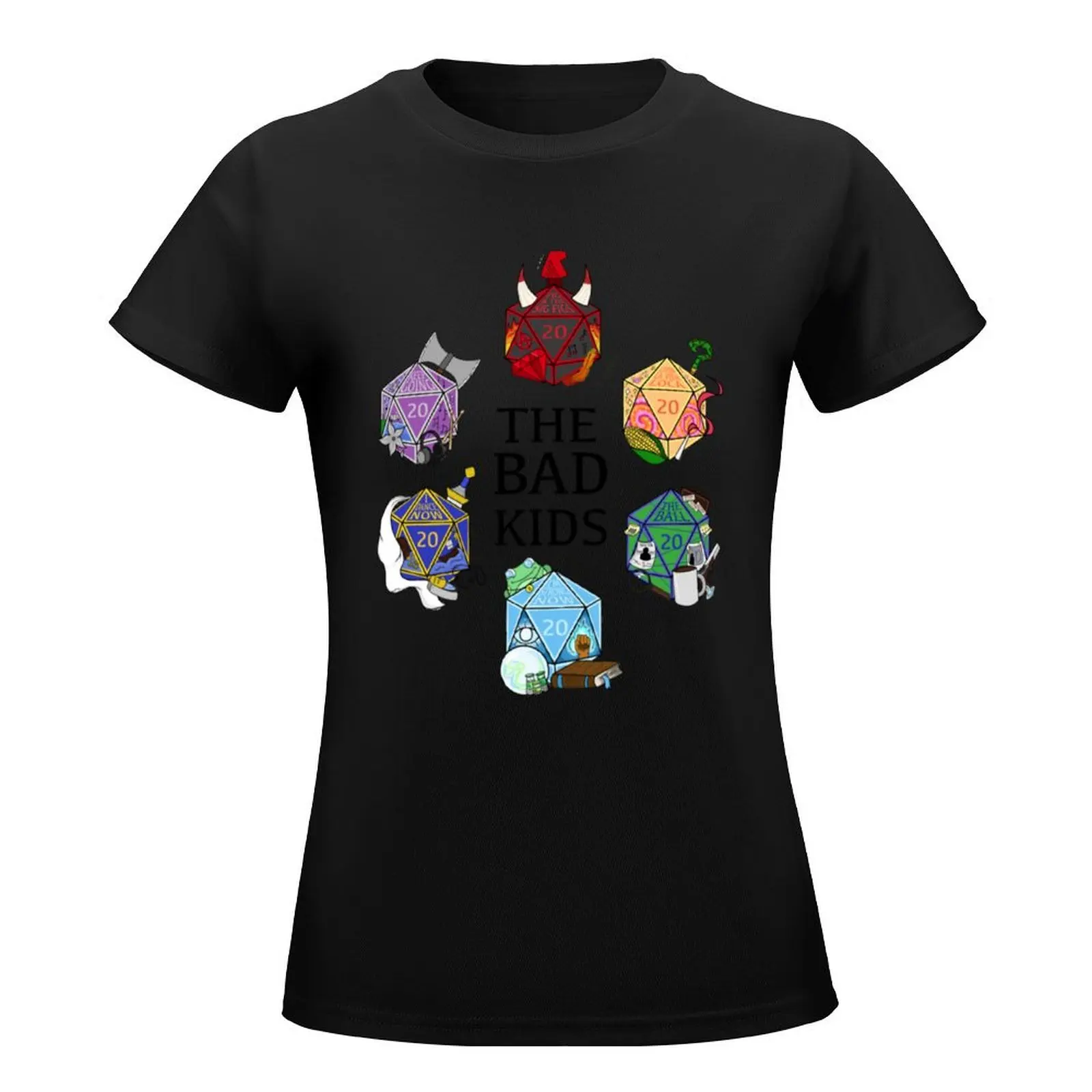 Fantasy High D20 Dice Set Design T-Shirt Aesthetic clothing tees summer top oversized tops Women