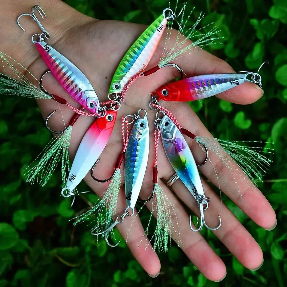 

5Pcs Super Hard Simulation Fish Lures 7/10/15/20G Fast Sinking Fishing Lures Kit Bait Rotating Tail