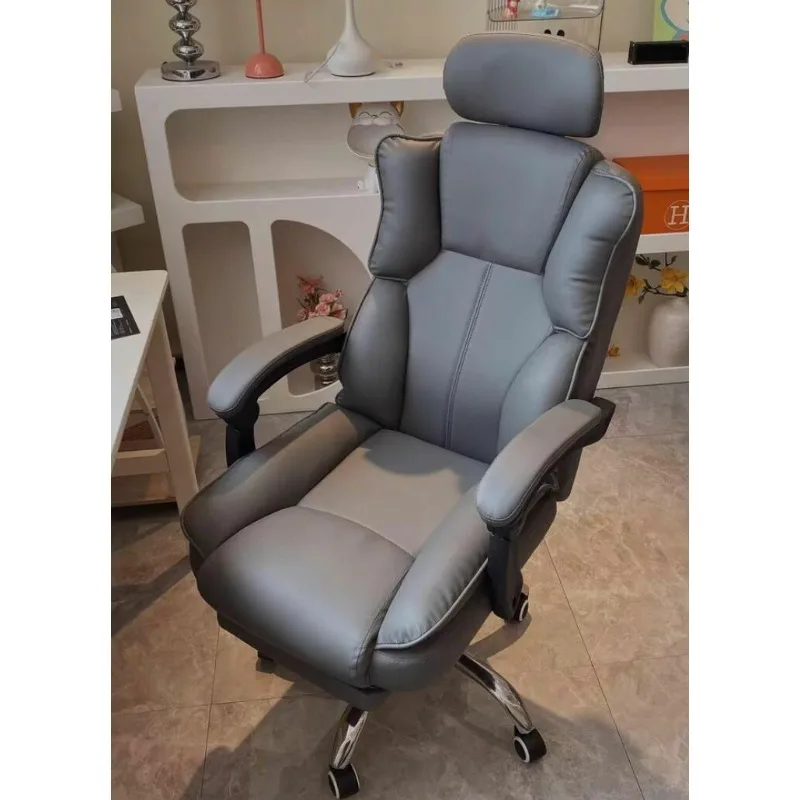 

Кожаное геймерское кресло для дома и офиса с откидной спинкой, эргономичное, комфортное, для руководителя, с подставкой для ног, для длительного сидения и отдыха