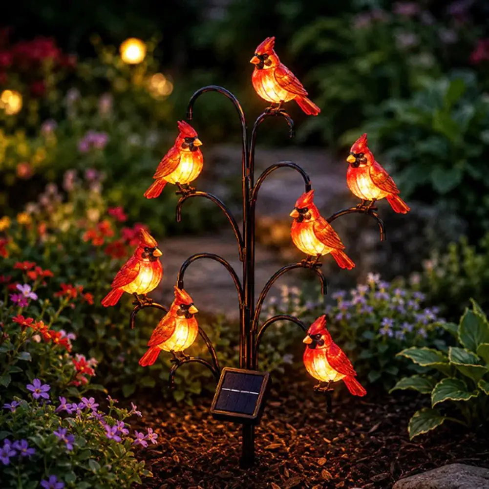 Solar Garden Bird Stakes Outdoor Decorative Path Lights Outdoor Solar Pathway Lights Bird-shaped Garden Stakes for Patio