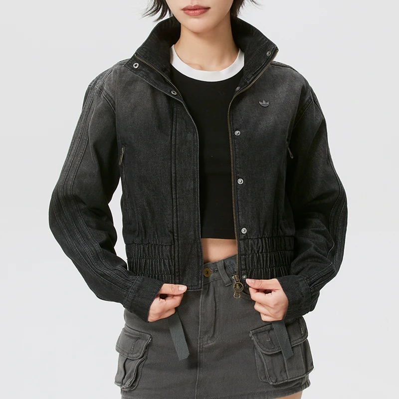 

Adidas Trefoil Women's Denim Jacket Sportswear Windproof Casual Trendy Jacket Kd3918