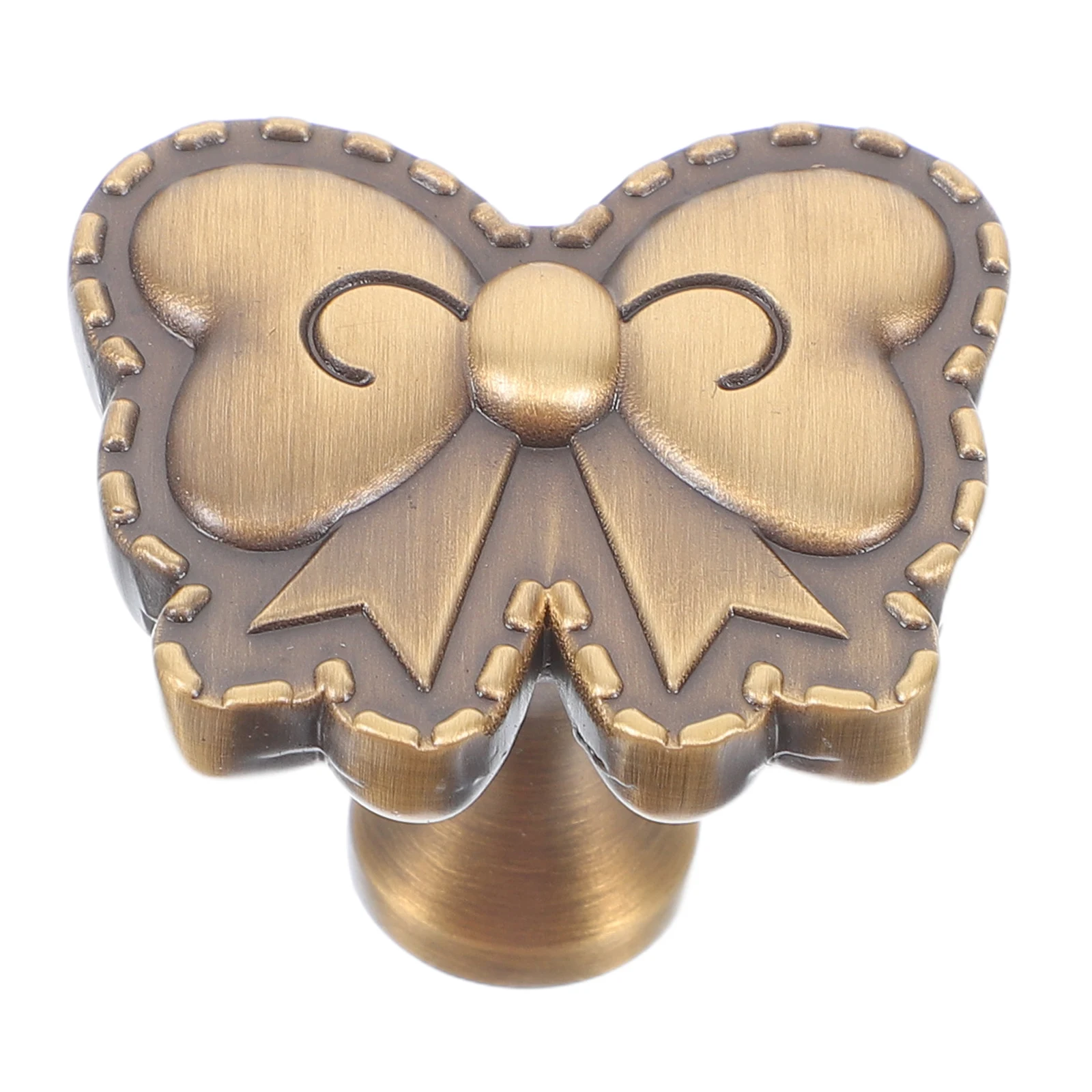 

Cabinet Handles Bow Closet Pull Wardrobe Knobs for Dresser Light Brown Brass Shape Drawer