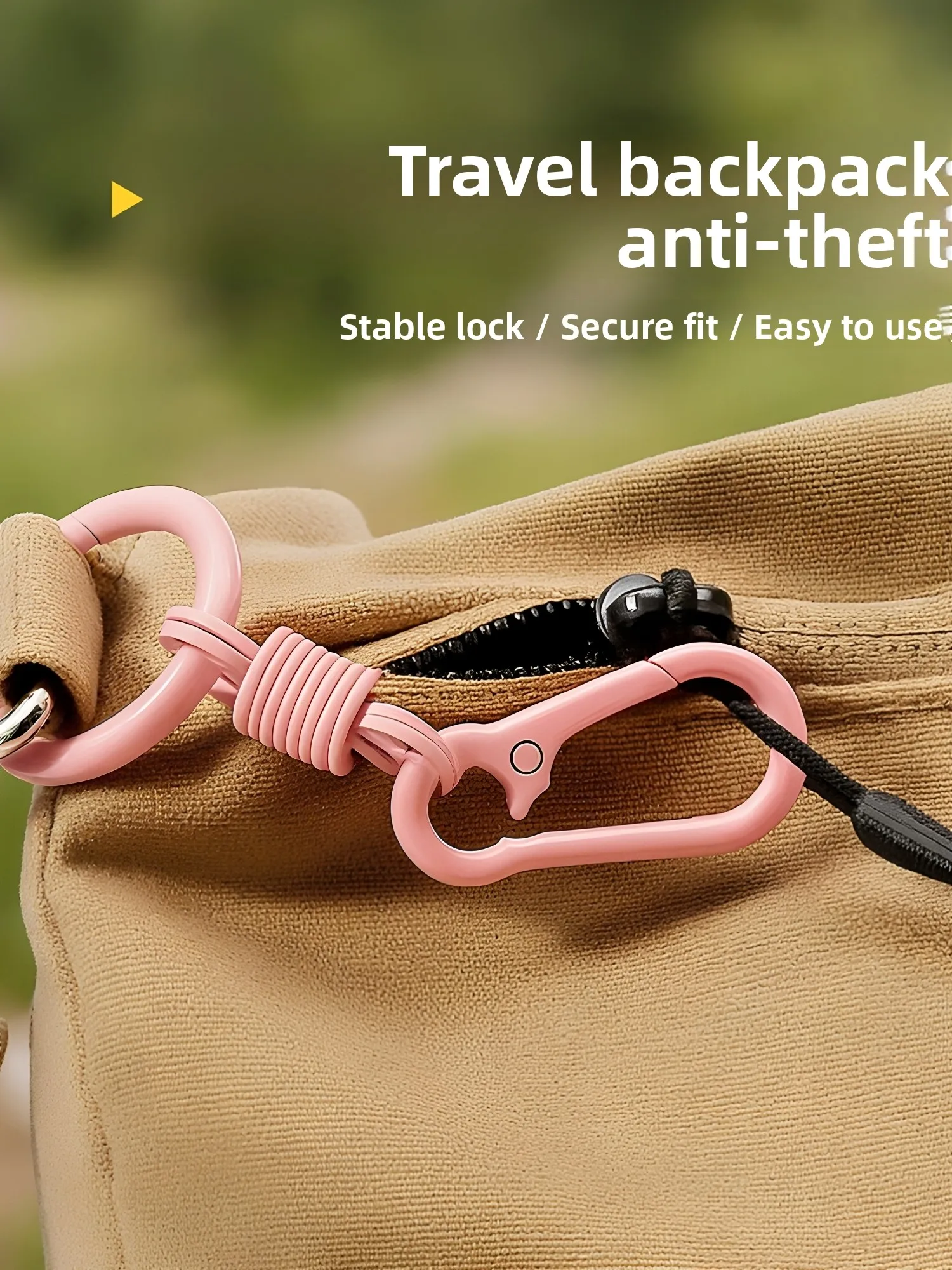 Travel Anti-Theft Buckle Backpack Zipper Lock Eight Character Buckle Travel Essential Luggage Safety Clip Bag Accessories