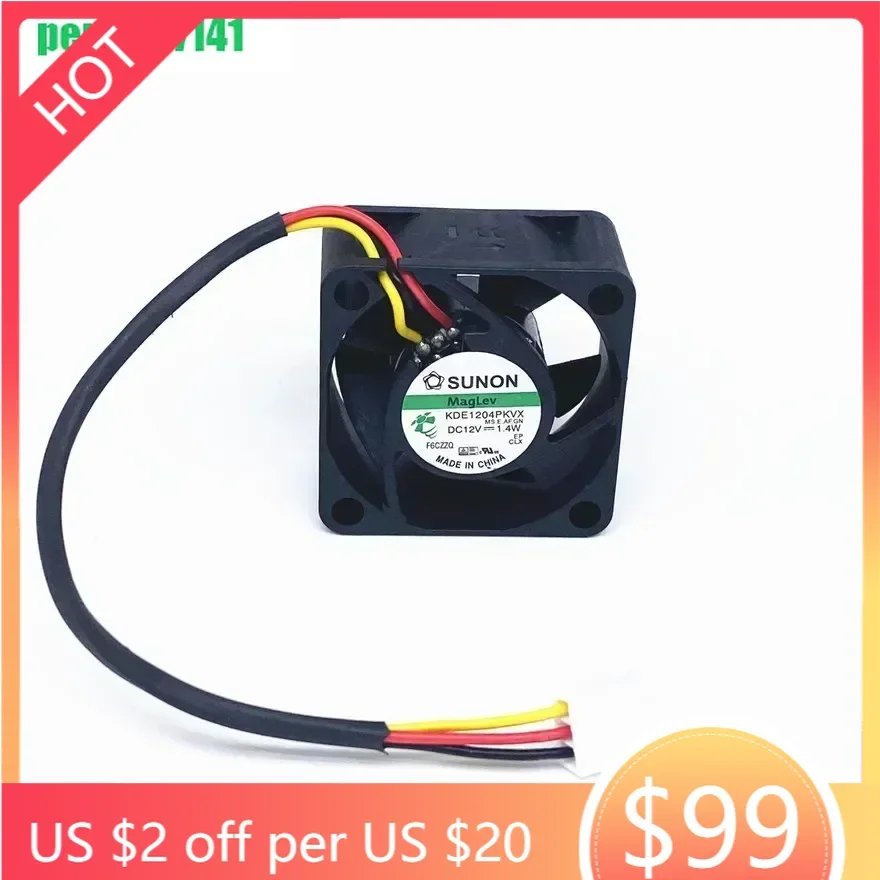 

В наличии: Вентилятор SUNON 40 мм (4 см) KDE1204PKVX DC12V 1.4W, 40-мм вентилятор для охлаждения серверов, осевой вентилятор для блока питания, 3-контактный.