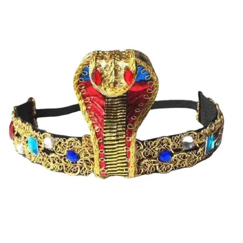 

COSPLAY Halloween Golden Cleopatra Serpentine Headpiece Queen Jewel Headpiece Ball Dress Up Prop