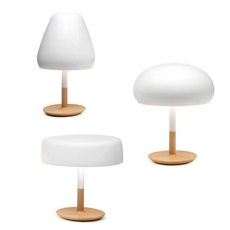 

Postmodern mushroom table lamp Nordic White Electroplated Mminimalist light Living room Bedside Restaurant E27 iron table lamp