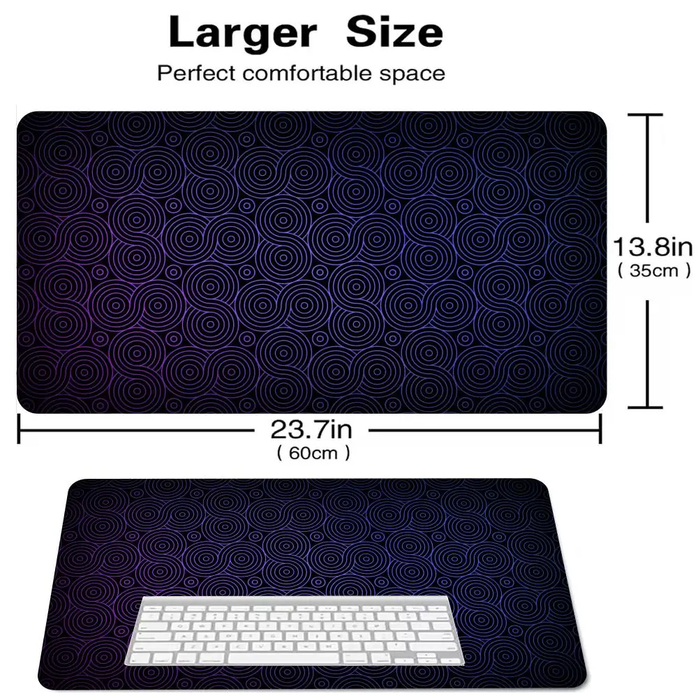 

Wave Mouse Pad Large-Size Gaming Mouse Pad Computer Keyboard Desk Mat Features Anti-Slip Rubber Base Stitched Edge Craftsmanship