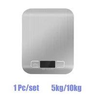 Stainless Steel Kitchen Scale 5Kg/10Kg Portable Food Scale LCD Display Electronic Scales Jewelry Baking Weight Digital Scale